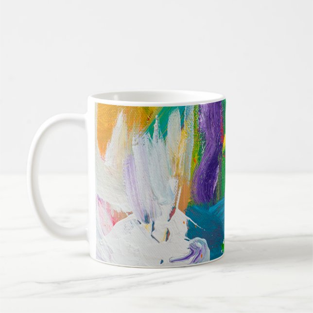 Self made abstract background. abstract,acrylic,ar coffee mug (Left)