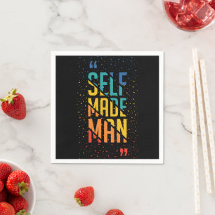 Self Made Man Funny LGBTQ Pride Month Napkin