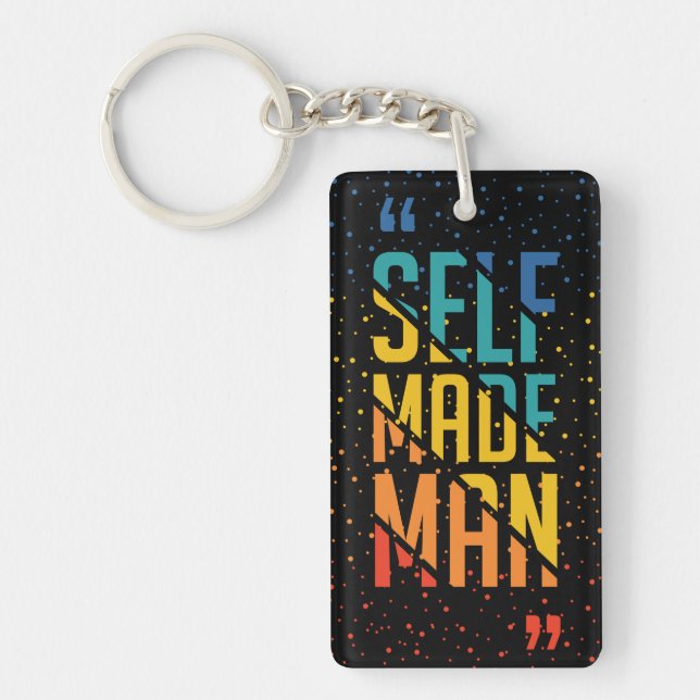 Self Made Man – LGBTQ+ Trans Pride Key Ring (Front)