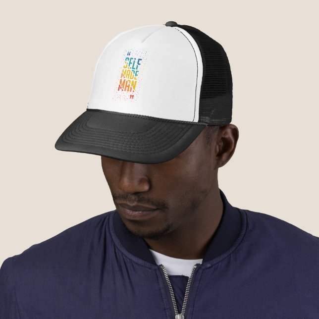 Self Made Man – LGBTQ+ Trans Pride Trucker Hat (In Situ)