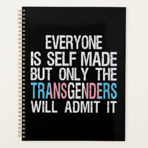 Self Made Transgender Man LGBT Trans Flag FTM Planner