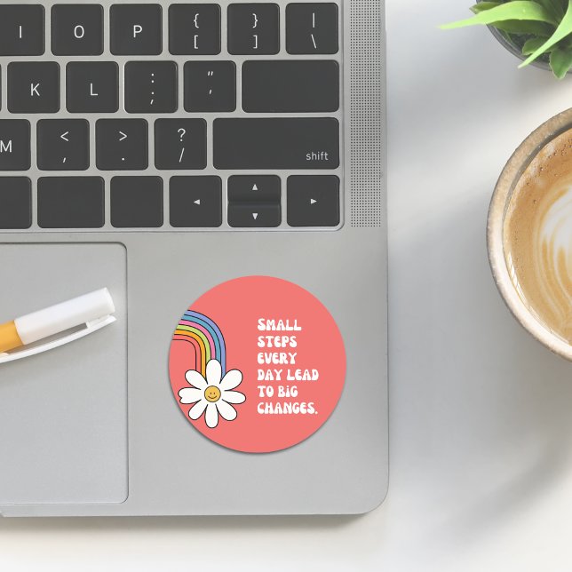 Self Motivation Sticker with Daisy & Rainbow  (Self Motivation Sticker with Daisy & Rainbow)
