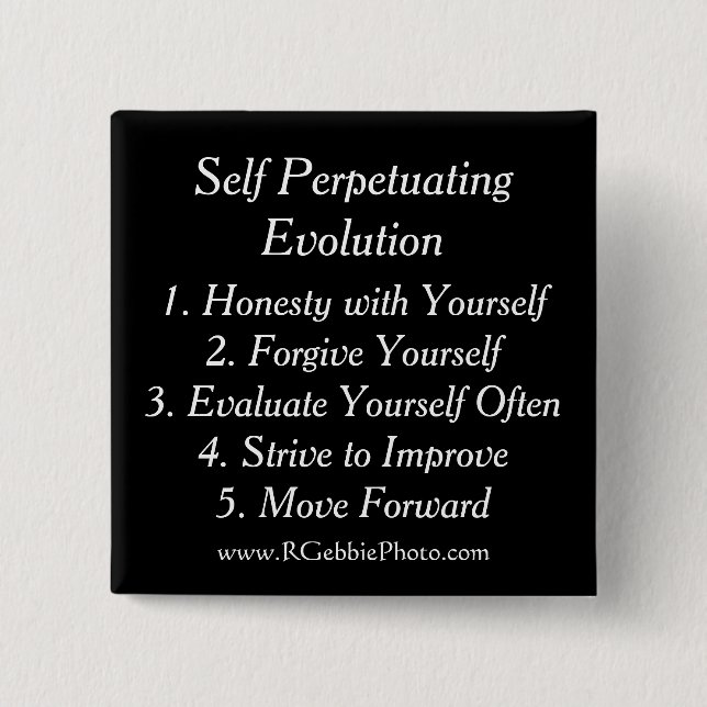 Self Perpetuating Evolution, The Five Keys 15 Cm Square Badge (Front)