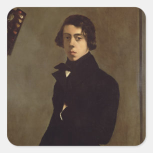 Self Portrait, 1835 Square Sticker