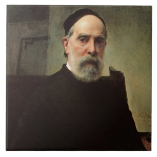 Self Portrait, 1878 (oil on canvas) Tile