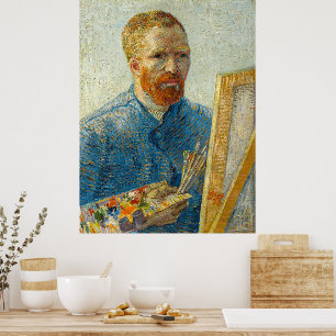 Self-Portrait as a Painter by Vincent Van Gogh Poster