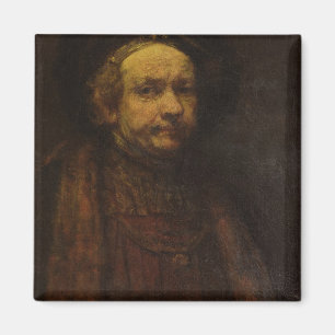 Self Portrait as an Old Man, c.1664 (oil on canvas Magnet