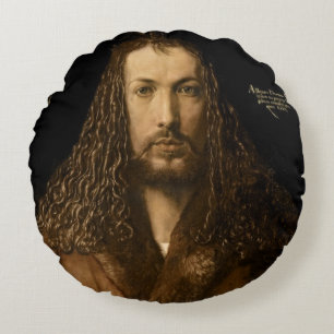Self Portrait at the Age of Twenty-Eight, 1500 Round Cushion