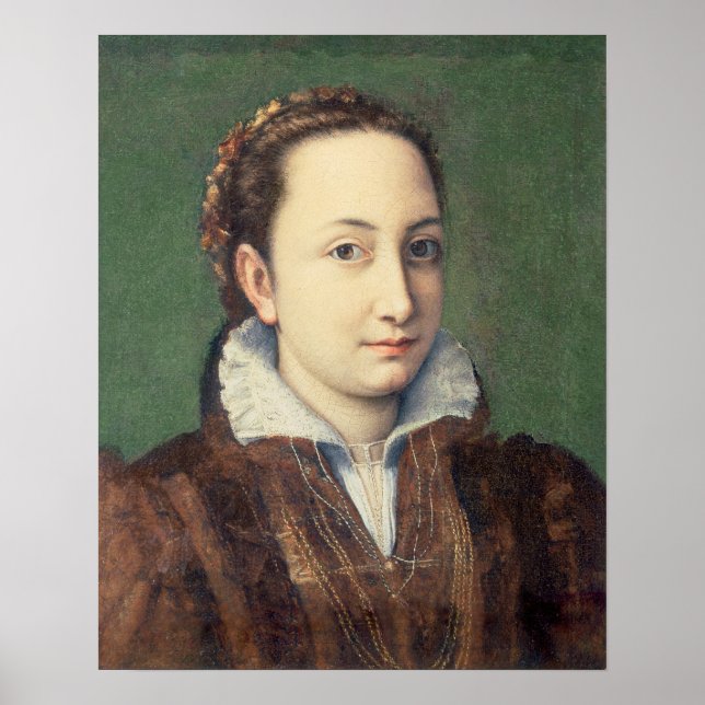 Self portrait, attired as maid-of-honour poster (Front)