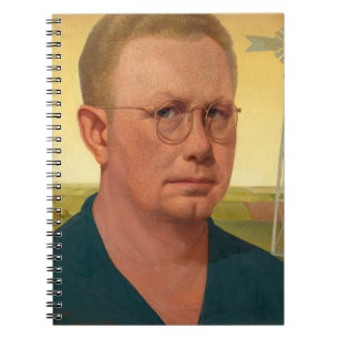 Self-Portrait by Grant Wood Notebook