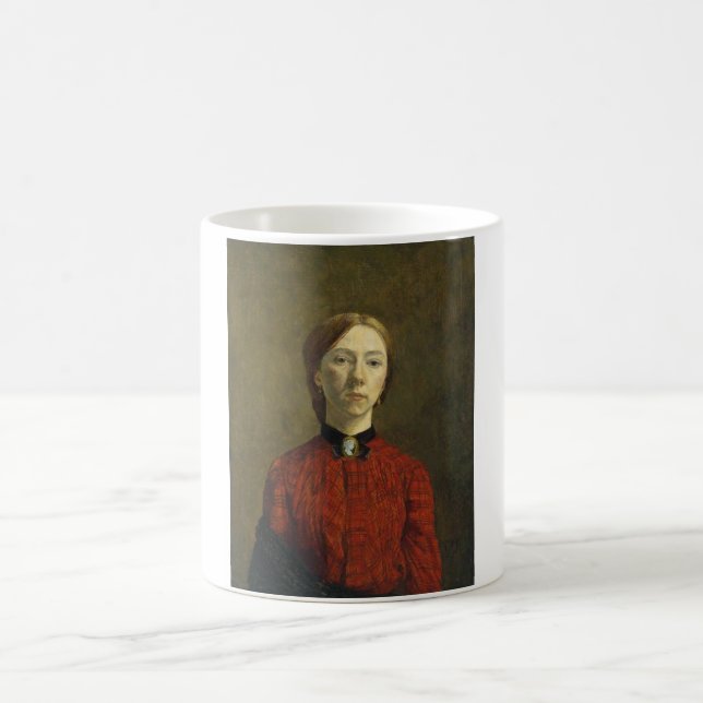 Self-Portrait (by Gwen John) Coffee Mug (Center)