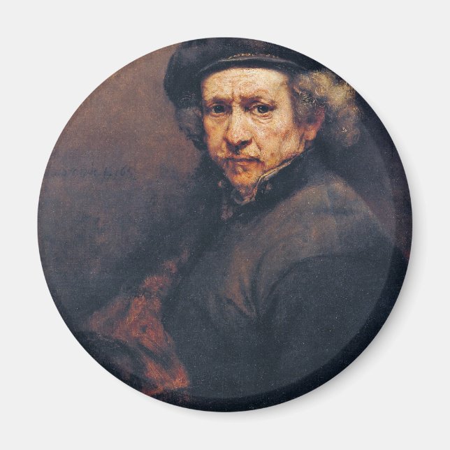 Self-Portrait,  By Rembrandt (Best Quality) Magnet (Front)