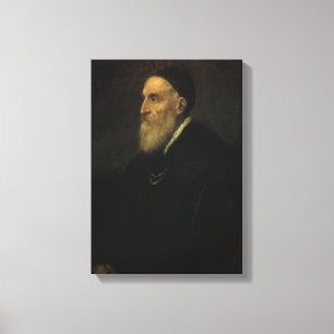 Self Portrait by Titian, Vintage Renaissance Art Canvas Print