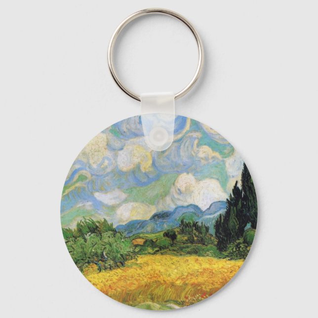 Self-Portrait by Vincent van Gogh Key Ring (Front)