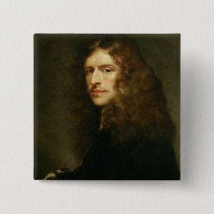 Self Portrait, c.1652 15 Cm Square Badge