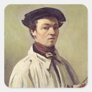 Self Portrait, c.1840 Square Sticker