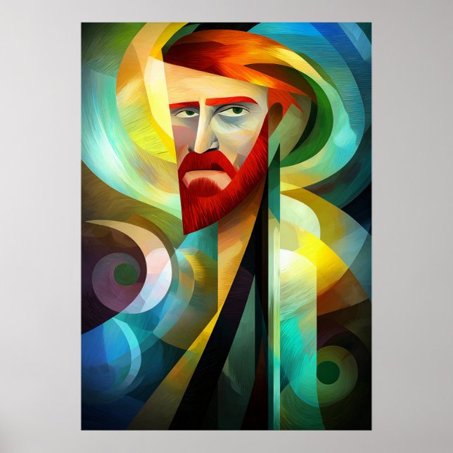 Self Portrait - Cubist Masterpiece Inspired Poster (Front)