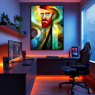 Self Portrait - Cubist Masterpiece Inspired Poster
