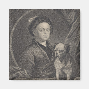 Self Portrait, engraved by J. Mollison Magnet