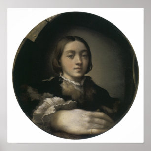 Self-Portrait in a Convex Mirror, 1524 Poster