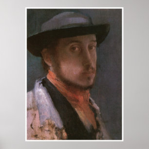 Self-Portrait in a Soft Hat, Edgar Degas 1857 Poster