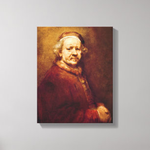 Self Portrait in at the Age of 63, 1669 Canvas Print