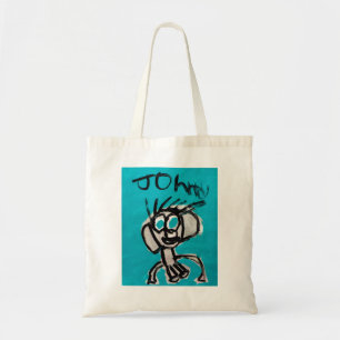 Self Portrait in Blue by Johnny (with name) Tote Bag