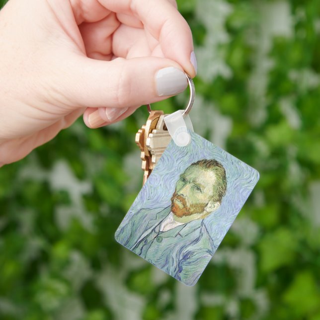 Self Portrait in Blue by Vincent van Gogh Key Ring (Hand)