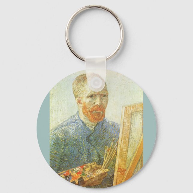 Self Portrait in Front of Easel, Vincent van Gogh Key Ring (Front)