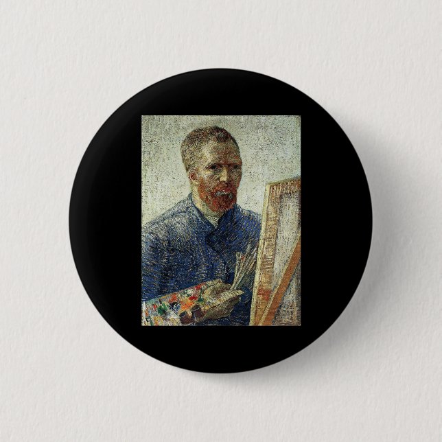 Self-Portrait in Front of the Easel 6 Cm Round Badge (Front)