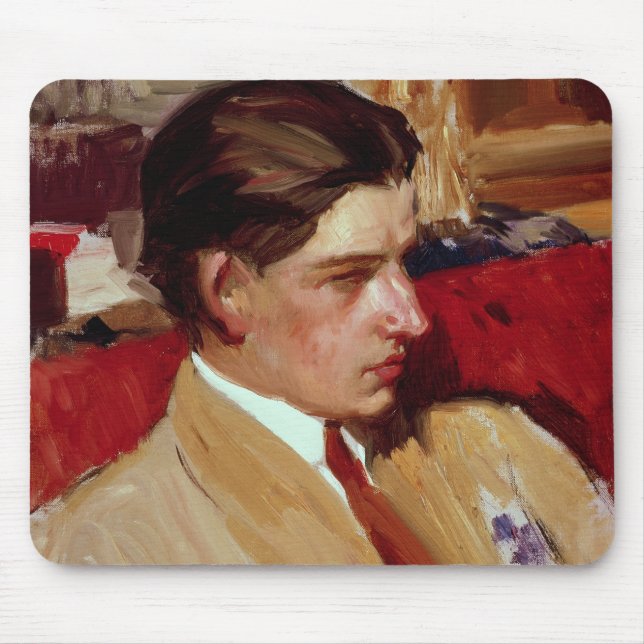 Self portrait in profile mouse pad (Front)