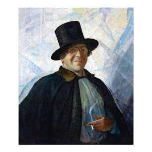 Self-Portrait in Top Hat and Cape by N. C. Wyeth Photo Print