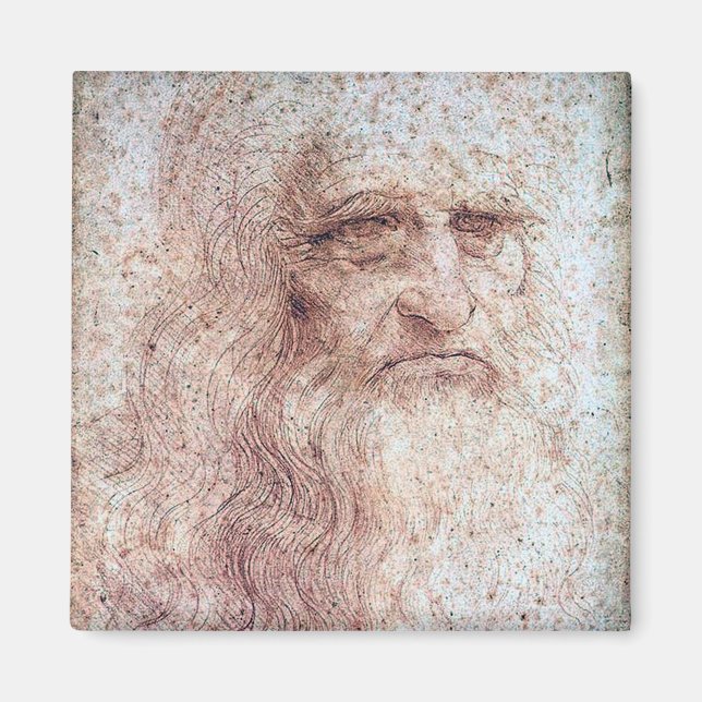 Self Portrait, Leonardo da Vinci Magnet (Front)