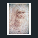Self Portrait, Leonardo da Vinci Postcard<br><div class="desc">Leonardo di ser Piero da Vinci (April 1452 – May 1519) known as Leonardo da Vinci was an Italian polymath of the Renaissance whose areas of interest included invention, drawing, painting, sculpture, architecture, science, music, mathematics, engineering, literature, anatomy, geology, astronomy, botany, paleontology, and cartography. He has been variously called the...</div>