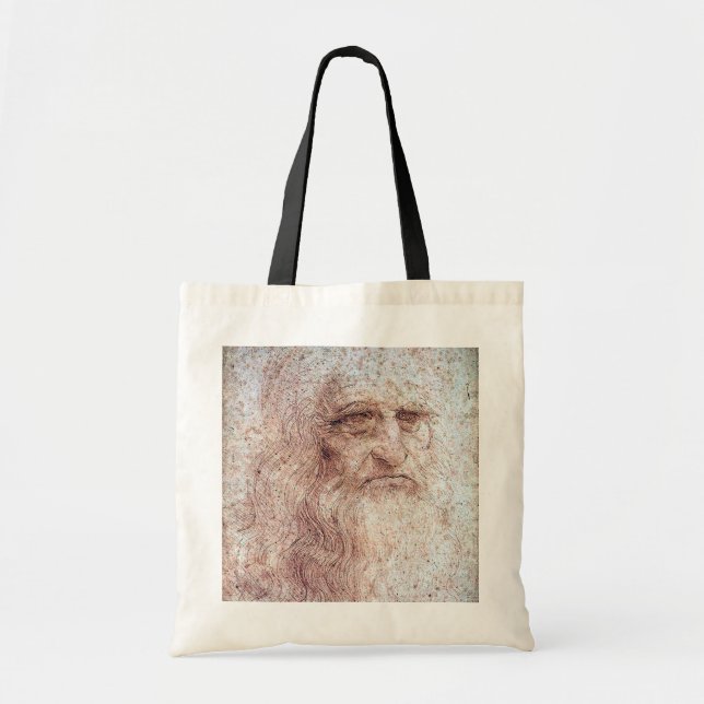 Self Portrait, Leonardo da Vinci Tote Bag (Front)