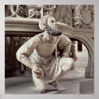 Self portrait of Adam Krafft , stone sculpture