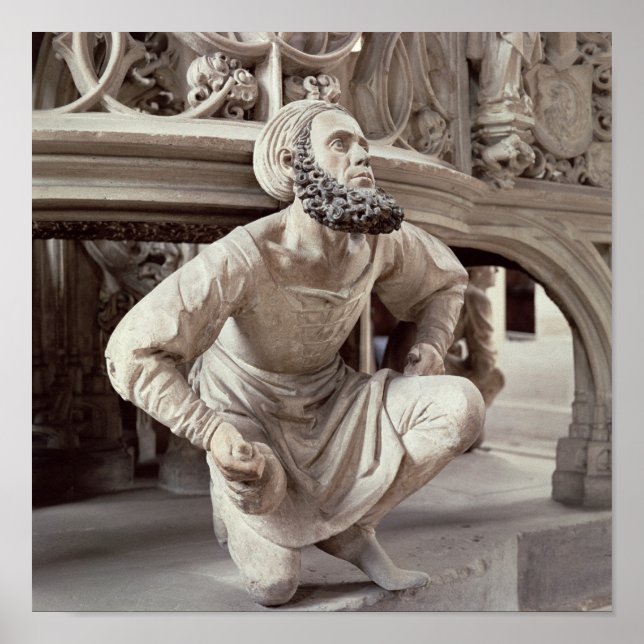 Self portrait of Adam Krafft , stone sculpture Poster (Front)