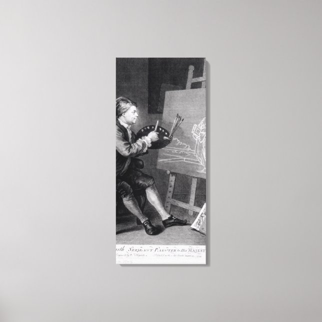 Self Portrait Painting the Comic Muse Canvas Print (Front)