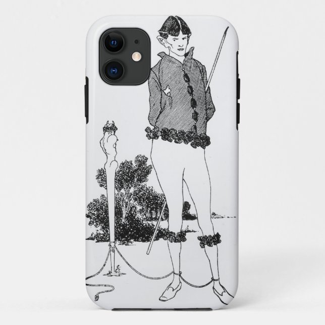 Self Portrait Tied to a Herm (engraving) (b&w phot Case-Mate iPhone Case (Back)
