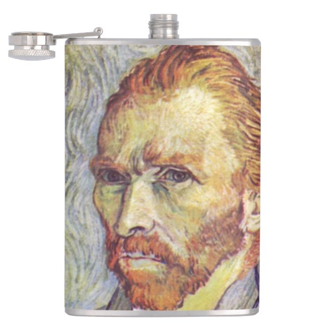   Self-portrait Vincent Willem van Gogh   Hip Flask (Opened)