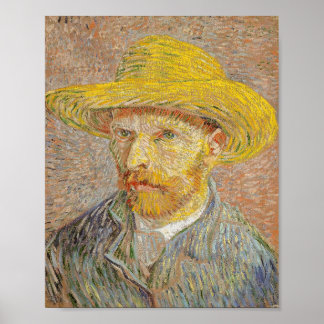 Self-Portrait with a Straw Hat (1887) Poster