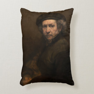 Self-Portrait with Beret by Rembrandt Decorative Cushion