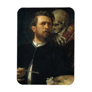 Self-Portrait With Death as a Fiddler (by Böcklin) Magnet