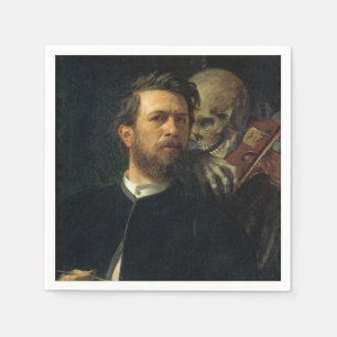 Self-Portrait With Death as a Fiddler (by Böcklin) Napkin