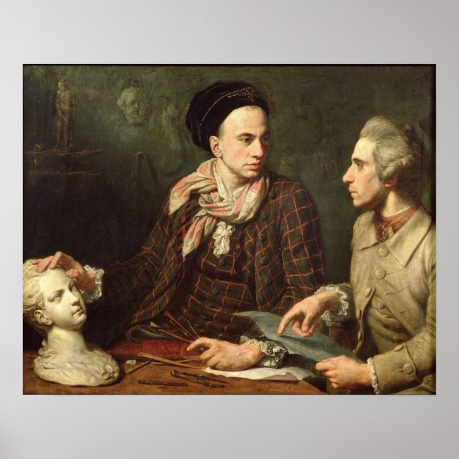 Self Portrait with Dominique Herment 1769 Poster (Front)