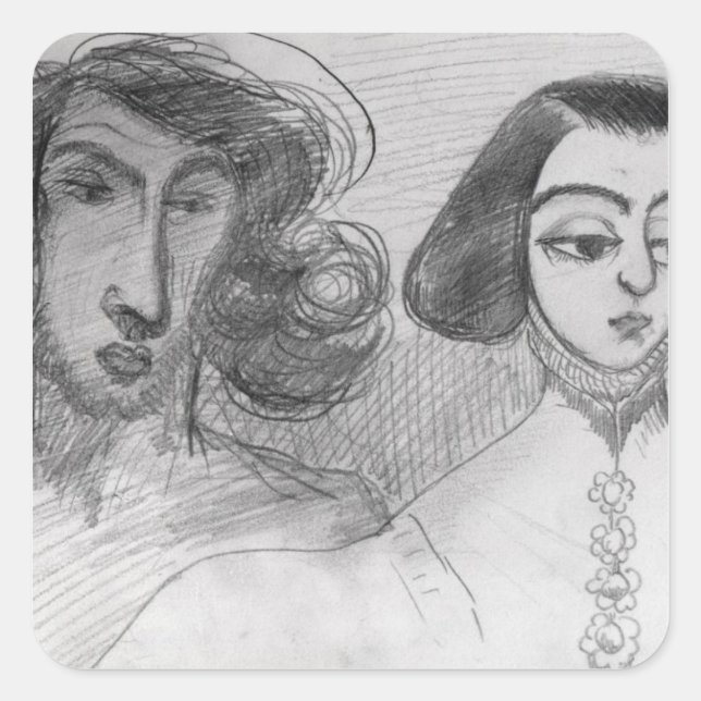 Self Portrait with George Sand Square Sticker (Front)