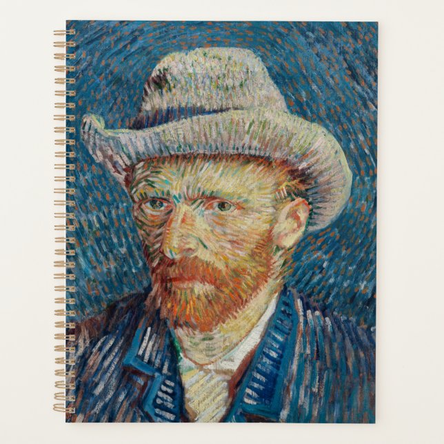 Self Portrait with Grey Felt Hat by Vincent van Go Planner (Front)