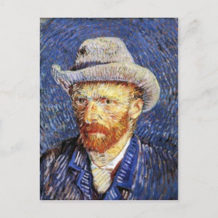 Self Portrait with Grey Felt Hat, Vincent Van Gogh Postcard