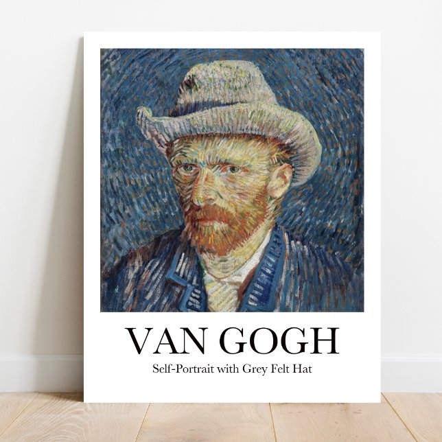 Self-Portrait with Grey Felt Hat Vincent van Gogh Poster (Own Van Gogh's Bold Vision: Self-Portrait Poster. Vivid colors, museum quality)