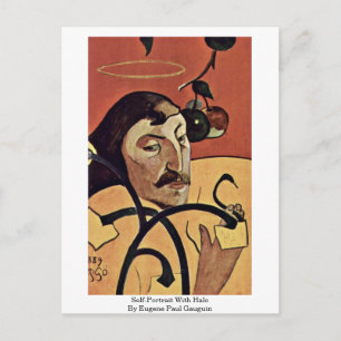 Self-Portrait With Halo By Eugene Paul Gauguin Postcard